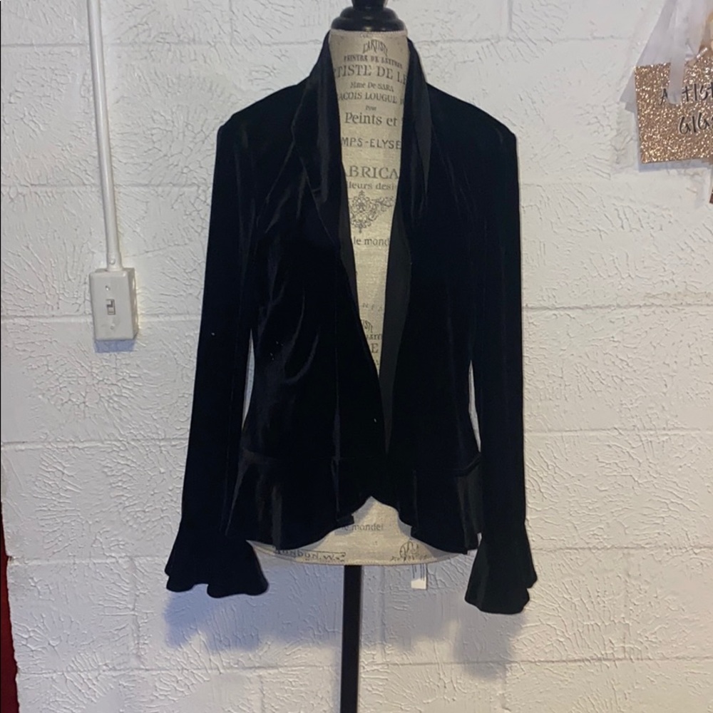 Black velvet coat/soft blazer